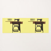 裁縫機の漫画イラストレーション ヨガマット (裏面(横))