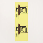 裁縫機の漫画イラストレーション ヨガマット (裏面)