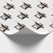 裁縫機の漫画イラストレーション ラッピングペーパー (角)