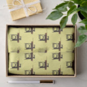 裁縫機の漫画イラストレーション 薄葉紙 (ギフト)