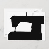 裁縫機シルエット ポストカード (正面/裏面)