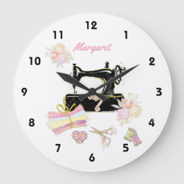 裁縫機及び布帛 ラージ壁時計