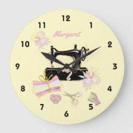 裁縫機及び布帛 ラージ壁時計