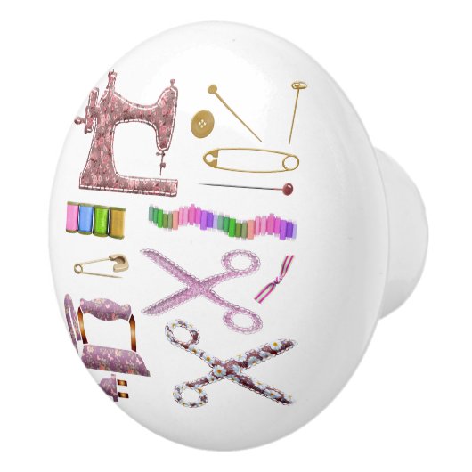 裁縫機械およびクラフトアクセサリードロワー セラミックノブ (右)