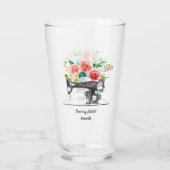 裁縫機械のクラフタードレスメーカーテーラーグラス タンブラーグラス (裏面)