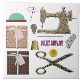 裁縫機械のシームストレスをテーマにした タイル