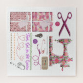 裁縫機械のシームストレスキルティング裁縫 ジグソーパズル (横)