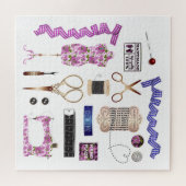 裁縫機械のシームストレスキルティング裁縫 ジグソーパズル (横)