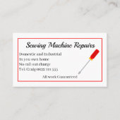裁縫機械の修理 名刺 (正面)