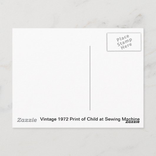 裁縫機械の子 ポストカード (裏面)