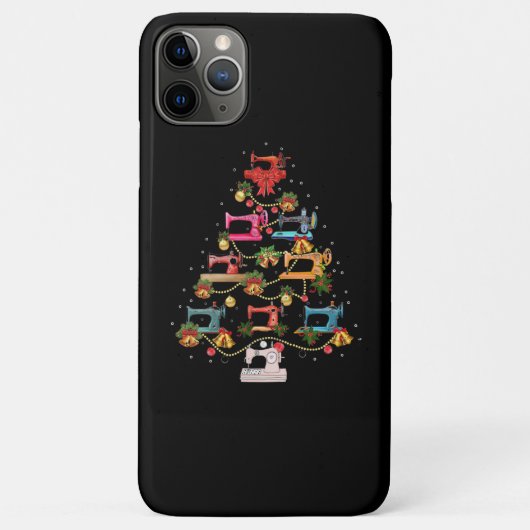 裁縫機械クリスマスツリー Case-Mate iPhoneケース (裏面)