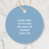 裁縫機械シーメストレスウォーター色メッセージカード フェイバータグ (裏面)