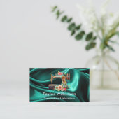 裁縫機械シーメストレスグリーン 名刺 (スタンド正面)