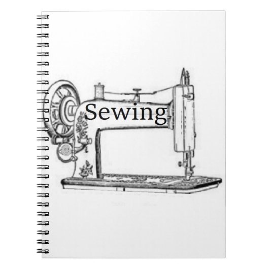 裁縫機械デザイン ノートブック (正面)