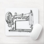 裁縫機械デザイン マウスパッド (マウス)