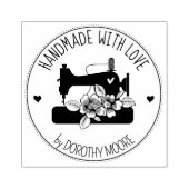 裁縫機械フローラは愛で手作り ラバースタンプ (インプリント)