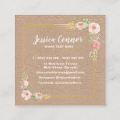 裁縫機械フローラクラフト名刺 スクエア名刺 (裏面)