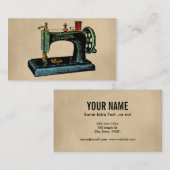 裁縫機械ヴィンテージイラストレーション 名刺 (正面/裏面)