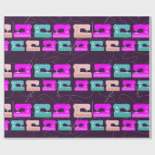 裁縫機械可愛いキルターの模様 ラッピングペーパー (フラット)