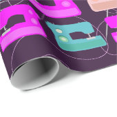 裁縫機械可愛いキルターの模様 ラッピングペーパー (ロールコーナー)