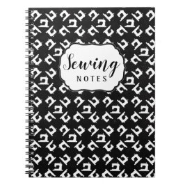 裁縫機械工芸パターン組織化ダークマシーン ノートブック