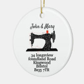 裁縫機械工芸品クリスマスビジネス セラミックオーナメント (左)