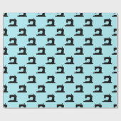 裁縫機械工芸品ブラック ラッピングペーパー (フラット)