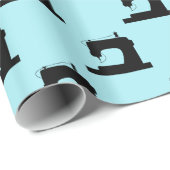 裁縫機械工芸品ブラック ラッピングペーパー (ロールコーナー)