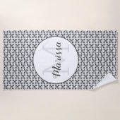 裁縫機械工芸品名/イニシャルビーチタオル ビーチタオル (正面)