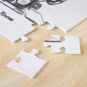 裁縫機械引用文テーラー白黒パズル ジグソーパズル (側面)