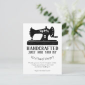 裁縫機械手作りサンキューカード ポストカード (スタンド正面)