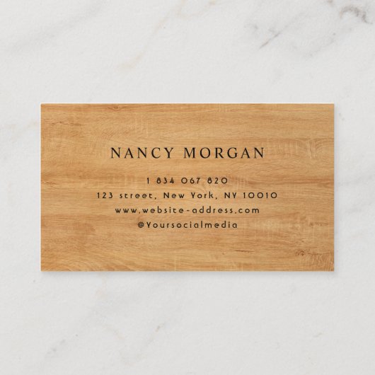 裁縫機械木材名刺 名刺 (裏面)