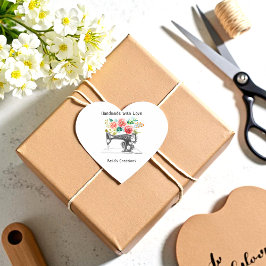 裁縫機械白黒ドレスメーカーのステッカー ハートシール