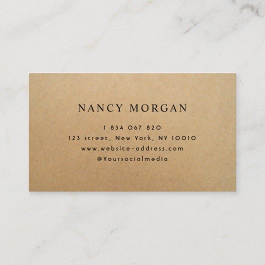 裁縫機械素朴クラフト名刺 名刺 (裏面)