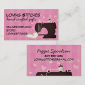 裁縫機械蒸気ストレスキルティングキルター 名刺 (正面/裏面)