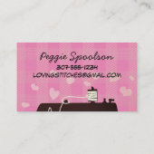 裁縫機械蒸気ストレスキルティングキルター 名刺 (裏面)