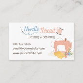 裁縫機械針および糸ビジネスカード 名刺 (正面)