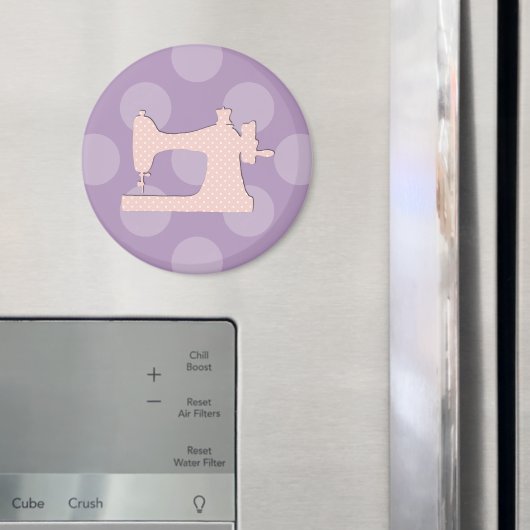 裁縫機械，針，ステッチ，水玉模様 マグネット (インサイチュ (冷蔵庫))