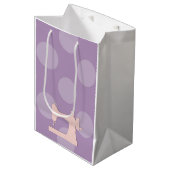 裁縫機械，針，ステッチ，水玉模様 ミディアムペーパーバッグ (正面アングル)