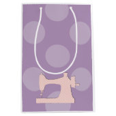 裁縫機械，針，ステッチ，水玉模様 ミディアムペーパーバッグ (正面)