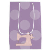 裁縫機械，針，ステッチ，水玉模様 ミディアムペーパーバッグ (裏面)