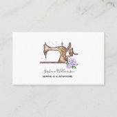 裁縫機水彩仕立て名刺 名刺 (正面)