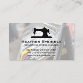 裁縫機 |のぶら下がった衣服 名刺 (正面)