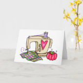 裁縫機 カード (黄色い花)