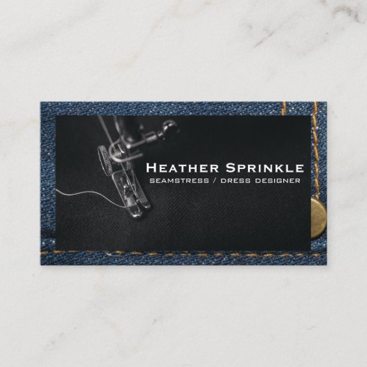 裁縫機 |ジーンズ |ステッチ 名刺 (正面)