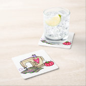 裁縫機 スクエアペーパーコースター (インサイチュ)