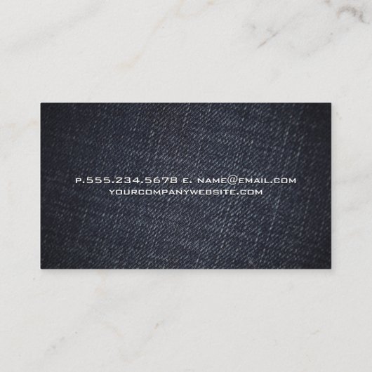 裁縫機 | デニム 名刺 (裏面)