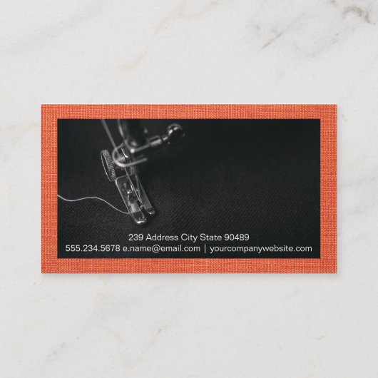 裁縫機 | ファブリック 名刺 (裏面)