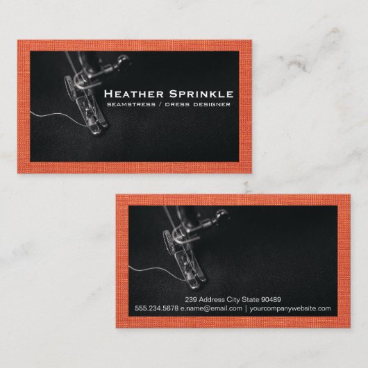 裁縫機 | ファブリック 名刺 (正面/裏面)