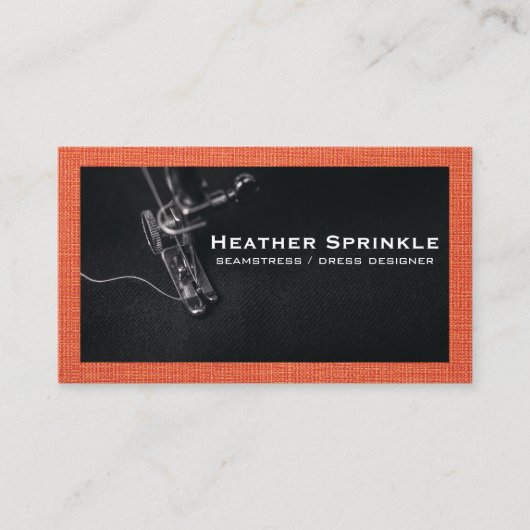 裁縫機 | ファブリック 名刺 (正面)